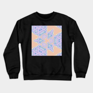 Kaleidoscope of Digital Abstract with Soft Pastel Color Palette Crewneck Sweatshirt
